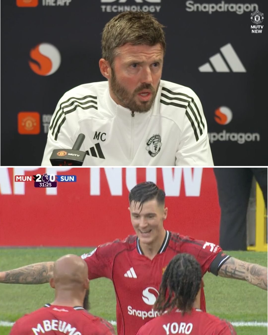 Michael Carrick Backs Benjamin Šeško: “He’s in a Good Place, Training Really Well”
